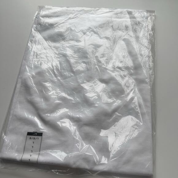 Nike Men's Sportswear Club T-Shirt White/Black 100% Cotton Basic Tee Size Lg - Picture 3 of 4